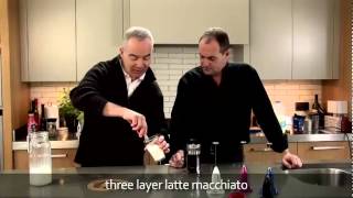 aerolatte  milk frother makes three layer caffè latte macchiato [upl. by Michaela]