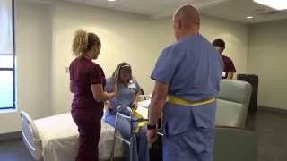 Physical Therapy Transfer Training  How To Transfer From Wheelchair To Bed [upl. by Fallon]