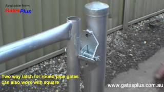 Gate Latch 2 way for round pipe and square [upl. by Etterb]