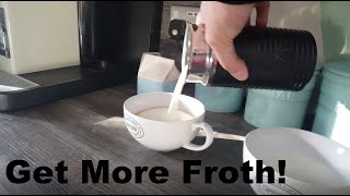 How to Get More Froth from Your Nespresso Coffee Aeroccino  Nespresso tips and help [upl. by Alletniuq53]