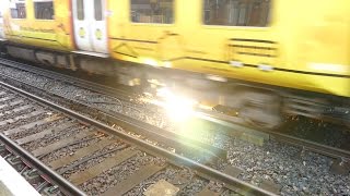 Merseyrail 507 009 making arcs at Birkdale station [upl. by Jervis]